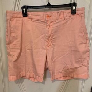Vineyard‎ Vines Men's Breaker Shorts Chino Pale Pink Size 35 Golf Inseam FADED